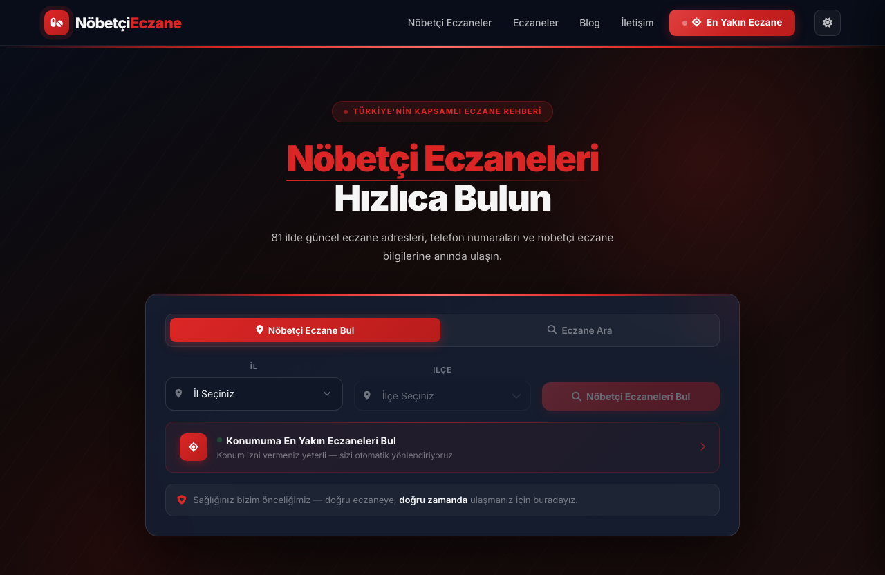 Nöbetçi Eczane projesi